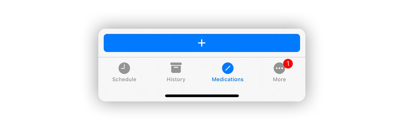 Red badge on the tab bar
